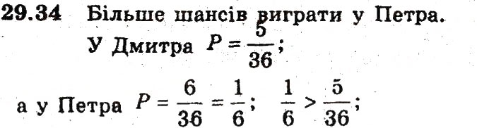 Завдання № 34 - 29. Класичне означення ймовірності - ГДЗ Алгебра 9 клас А.Г. Мерзляк, В.Б. Полонський, М.С. Якір 2009 - Поглиблений рівень вивчення