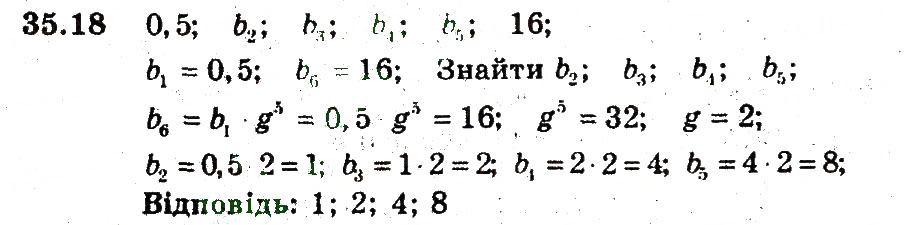 Завдання № 18 - 35. Геометрична прогресія - ГДЗ Алгебра 9 клас А.Г. Мерзляк, В.Б. Полонський, М.С. Якір 2009 - Поглиблений рівень вивчення
