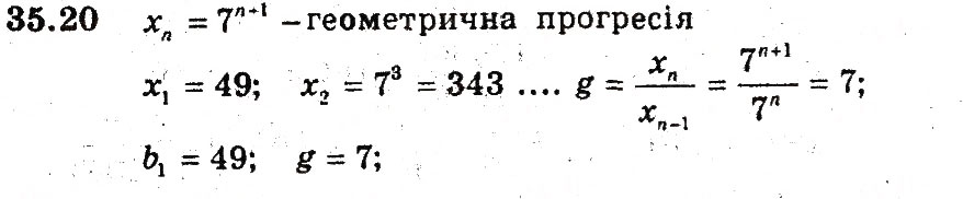 Завдання № 20 - 35. Геометрична прогресія - ГДЗ Алгебра 9 клас А.Г. Мерзляк, В.Б. Полонський, М.С. Якір 2009 - Поглиблений рівень вивчення