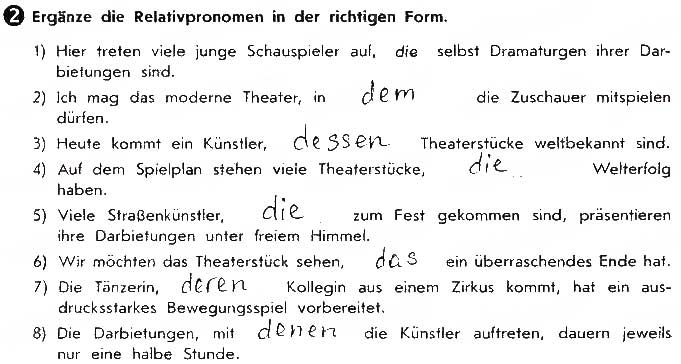 Завдання № ст23вп2 - Lektion 2. Teater und Kino - ГДЗ Німецька мова 9 клас С.І. Сотникова, Г.В. Гоголєва 2017 - Робочий зошит