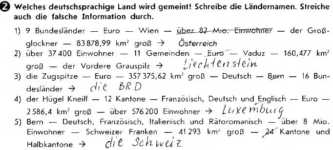 Завдання № ст86вп2 - Lektion 7. Deutschsprachige Länder - ГДЗ Німецька мова 9 клас С.І. Сотникова, Г.В. Гоголєва 2017 - Робочий зошит