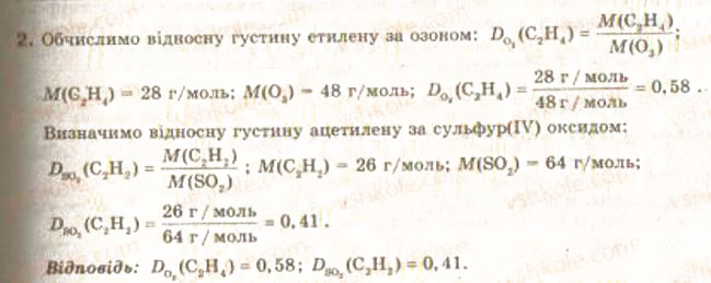 Завдання № 2 - § 22. Етилен й ацетилен, їх склад, хімічні формули та фізичні властивості - ГДЗ Хімія 9 клас О.Г. Ярошенко 2009