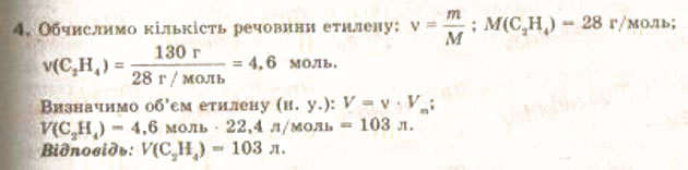Завдання № 4 - § 22. Етилен й ацетилен, їх склад, хімічні формули та фізичні властивості - ГДЗ Хімія 9 клас О.Г. Ярошенко 2009