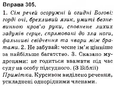 Завдання № 305 - § 27. Розділові знаки в безсполучниковому складному реченні: двокрапка - ГДЗ Українська мова 9 клас О.П. Глазова 2017