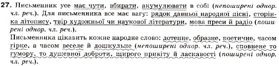 Завдання № 27 - § 1. Просте неускладнено і просто ускладнене речення - ГДЗ Українська мова 9 клас О.П. Глазова, Ю.Б. Кузнецов 2009