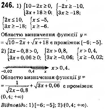 Завдання № 246 - § 7. Системи лінійних нерівностей з однією змінною, їх розв’язування - ГДЗ Алгебра 9 клас О.С. Істер 2017