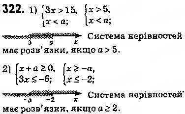 Завдання № 322 - § 7. Системи лінійних нерівностей з однією змінною, їх розв’язування - ГДЗ Алгебра 9 клас О.С. Істер 2017