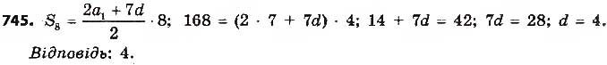 Завдання № 745 - § 17. Сума n перших членів арифметичної прогресії - ГДЗ Алгебра 9 клас О.С. Істер 2017