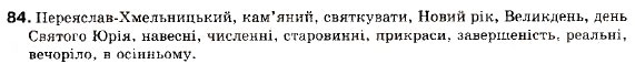 Завдання № 84 - § 8. Складне речення без сполучників, із сурядним і підрядним зв’язком - ГДЗ Українська мова 9 клас С.Я. Єрмоленко, В.Т. Сичова 2009