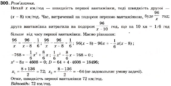 Завдання № 300 - 10. Перетворення графіків функцій - ГДЗ Алгебра 9 клас В.Р. Кравчук, Г.М. Янченко, М.В. Підручна 2009