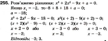 Завдання № 255 - 8. Функція. Область визначення, область значень, графік функції - ГДЗ Алгебра 9 клас В.Р. Кравчук, Г.М. Янченко, М.В. Підручна 2009