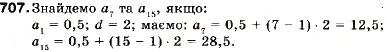Завдання № 707 - 23. Формула n-го члена арифметичної прогресії - ГДЗ Алгебра 9 клас В.Р. Кравчук, Г.М. Янченко, М.В. Підручна 2009
