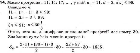 Завдання № 14 - Завдання для самоперевірки №5 - ГДЗ Алгебра 9 клас В.Р. Кравчук, Г.М. Янченко, М.В. Підручна 2009