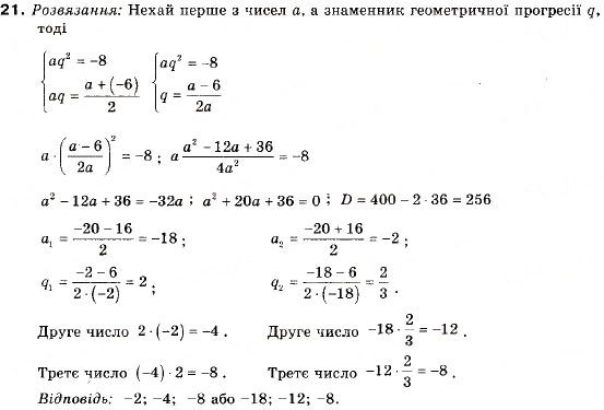 Завдання № 21 - Завдання для самоперевірки №5 - ГДЗ Алгебра 9 клас В.Р. Кравчук, Г.М. Янченко, М.В. Підручна 2009