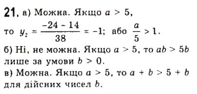 Завдання № 21 - § 1. Числові нерівності - ГДЗ Алгебра 9 клас Ю.І. Мальований, Г.М. Литвиненко, Г.М. Возняк 2009