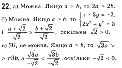 Завдання № 22 - § 1. Числові нерівності - ГДЗ Алгебра 9 клас Ю.І. Мальований, Г.М. Литвиненко, Г.М. Возняк 2009